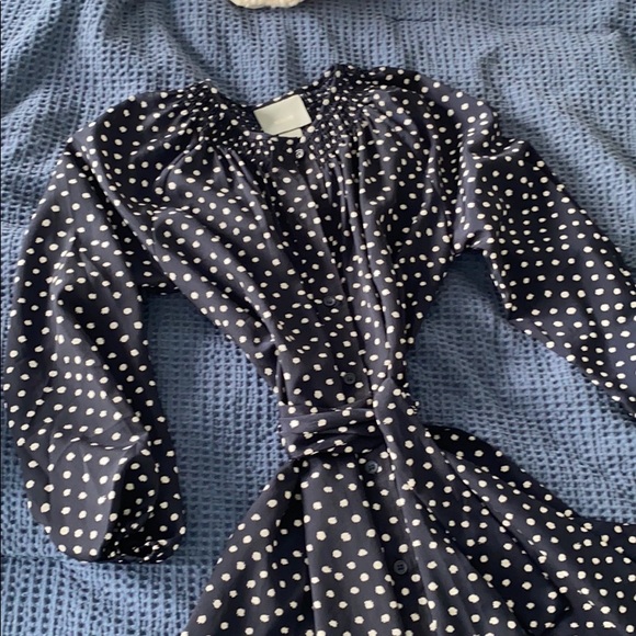 Maeve Dresses & Skirts - Maeve Polka Dot Button Up dress